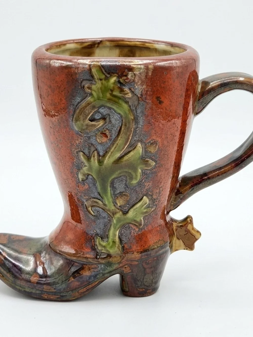 Upcycled Boot Mug Planter Canyon River